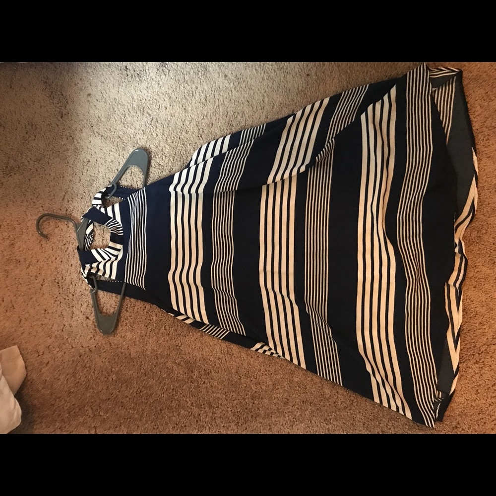 Show me Your Mumu: Mini Dress: Navy & White